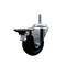Service Caster 3.5'' Soft Rubber Wheel Swivel 7/16'' Grip Ring Stem Caster with Brake SCC-GR20S3514-SRS-PLB-716138 - alternate 1